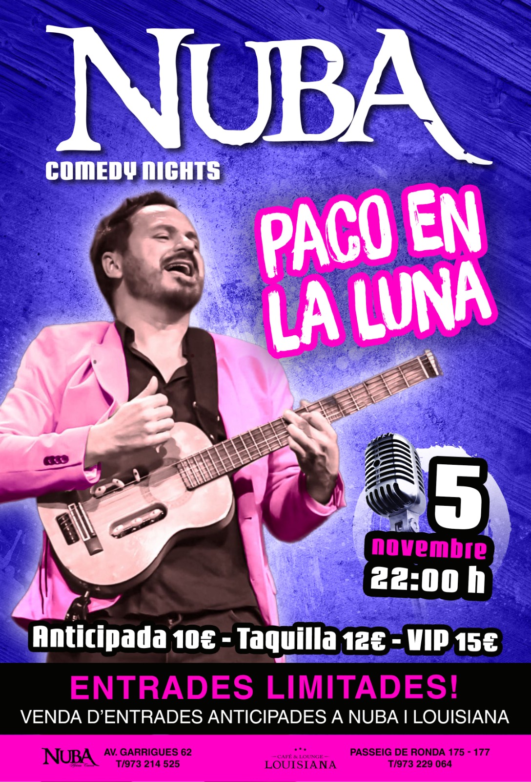 Cartell de Paco en la Luna, 5 de novembre de 2026 a les 22:00 a NUBA